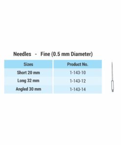 Reusable Needle Handle and Electrodes, Fine Needle long 32mm dia 0.5mm  (E-1-143-12)