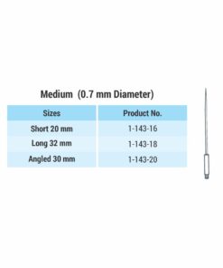 Reusable Needle Handle and Electrodes, Medium Needle short 20mm dia 0.7mm  (E-1-143-16)