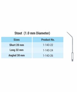 Reusable Needle Handle and Electrodes, Stout Needle long 32mm dia 1.0mm  (E-1-143-32)