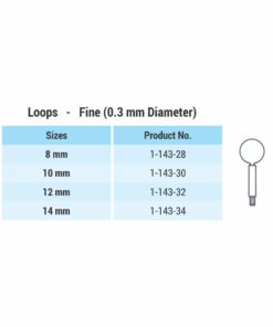 Reusable Needle Handle and Electrodes, Loop Fine Needle 10mm dia 0.3mm  (E-1-143-30)