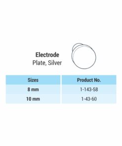 Reusable Needle Handle and Electrodes, Electrode Silver Plate 8mm (E-1-143-58)