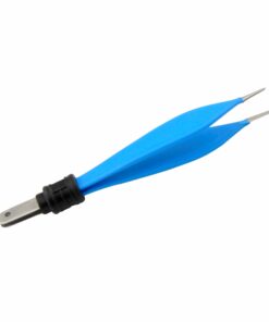 Single-Use Bipolar, Adson Forceps, Straight, With European Plug, 15.0 Cm Length, 1.5Mm Tip, Blue (E-11-180)