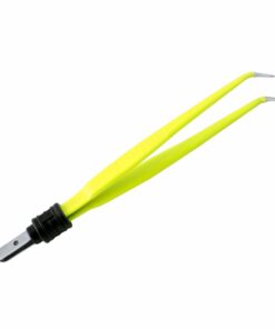 Single-Use Bipolar, Standard Forceps, Angled, With European Plug, 22 Cm Length, 0.5Mm Tip, Yellow (E-11-2606)