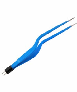 Single-Use Bipolar, Bayonett Forceps, Straight, With American Plug, 18 Cm Length, 0.7Mm Tip, Blue (E-11-2830)