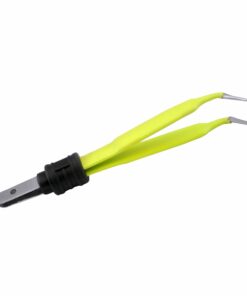 Single-Use Bipolar, Mcpherson Forceps, Angled, With European Plug, 10 Cm Length, 0.7Mm Tip, Yellow (E-11-2902)