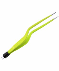 Single-Use Bipolar, Bayonett Forceps, Straight, With American Plug, 24 Cm Length, 0.7Mm Tip, Yellow (E-11-3136)