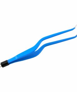 Single-Use Bipolar, Bayonett Forceps, Angle Up, With American Plug, 22 Cm Length, 1.0Mm Tip, Blue (E-11-3450)
