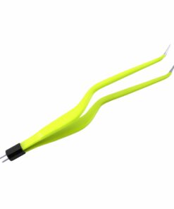 Single-Use Bipolar, Bayonett Forceps, Angle Up, With American Plug, 22 Cm Length, 1.0Mm Tip, Yellow (E-11-3456)