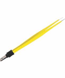 Single-Use Bipolar, Semkin Forceps, Straight, With European Plug, 14 Cm Length, 0.7Mm Tip, Yellow (E-11-4050)
