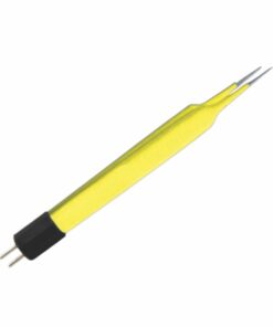 Single-Use Bipolar, Iris Forceps, Straight, With American Plug, 10.8 Cm Length, 0.5Mm Tip, Yellow (E-11-4225)