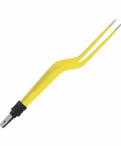 Single-Use Bipolar, Yasargil Forceps, Straight, With European Plug, 15.6 Cm Length, 0.5Mm Tip, Yellow (E-11-4370)