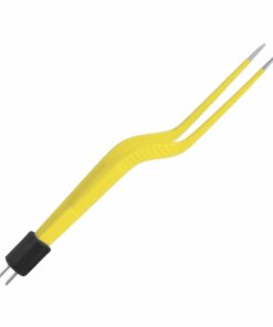 Single-Use Bipolar, Yasargil Forceps, Straight, With American Plug, 15.6 Cm Length, 0.5Mm Tip, Yellow (E-11-4470)