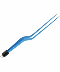 Single-Use Bipolar, Yasargil Forceps, Straight, With American Plug, 19.7 Cm Length, 1.0Mm Tip, Blue (E-11-4630)