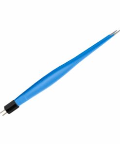 Single-Use Bipolar, Cushing Gursh Forceps, Straight, With American Plug, 17.8 Cm Length, 1.0Mm Tip, Blue (E-11-4870)