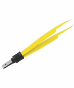 Single-Use Bipolar, Coaptation Nadler Forceps, With European Plug, 10.2 Cm Length, Needle Tip, Yellow (E-11-4915)