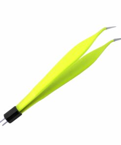 Single-Use Bipolar, Adson Forceps, Angled, With American Plug, 15.0 Cm Length, 2.0Mm Tip, Yellow (E-11-496)