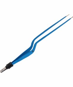 Single-Use Bipolar, Hardy Bayonett Forceps, Straight, With European Plug, 20 Cm Length, 0.7Mm Tip, Blue (E-11-4975)