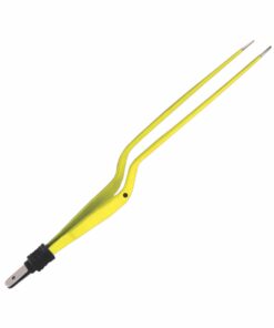 Single-Use Bipolar, Hardy Bayonett Forceps, Straight, With European Plug, 20 Cm Length, 0.5Mm Tip, Yellow (E-11-4985)