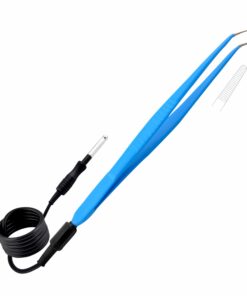 Single-Use Monopolar, Standard Forceps, Angled, 22Cm Length, 0.5Mm Tip, With 3 Meter Cable, 8Mm Terminating End, Blue (E-12-0270-8Mm)