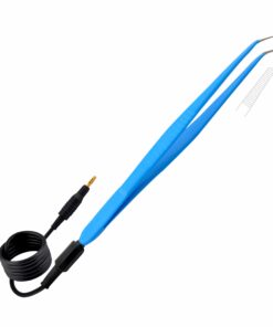 Single-Use Monopolar, Standard Forceps, Angled, 22Cm Length, 1.5Mm Tip, With 3 Meter Cable, 4Mm Terminating End, Blue (E-12-0285)