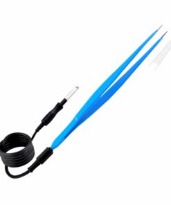 Single-Use Monopolar, Standard Forceps, Straight, 13Cm Length, 0.7Mm Tip, With 3 Meter Cable, 8Mm Terminating End, Blue (E-12-05-8Mm)