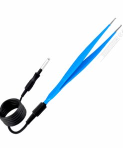 Single-Use Monopolar, Gilies Forceps, Straight, 15Cm Length, 1.5Mm Tip, With 3 Meter Cable, 8Mm Terminating End, Blue (E-12-0695-8Mm)