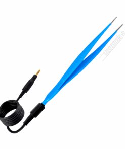 Single-Use Monopolar, Gilies Forceps, Straight, 15Cm Length, 2.0Mm Tip, With 3 Meter Cable, 4Mm Terminating End, Blue (E-12-0700)