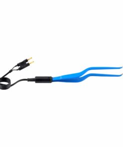 Single-Use Bipolar, Bayonett Forceps, Angle Up, Smooth Cut, With 3 Meter Cable, 16 Cm Length, 0.5Mm Tip, Blue (E-12-1321)