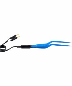 Single-Use Bipolar, Bayonett Forceps, Straight, Smooth Cut, With 3 Meter Cable, 16 Cm Length, 0.7Mm Tip, Blue (E-12-1330)
