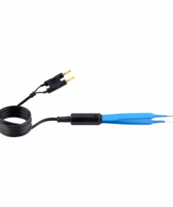 Single-Use Bipolar, Mcpherson Forceps, Straight, With 3 Meter Cable, 10 Cm Length, 0.7Mm Tip, Blue (E-12-2025)