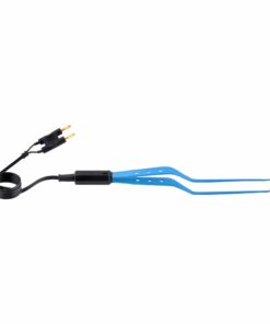 Single-Use Bipolar, Yasargil (3 Holes) Forceps, Angle Down, With 3 Meter Cable, 20 Cm Length, 1.0Mm Tip, Blue (E-12-2650)