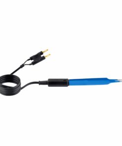 Single-Use Bipolar, Iris Forceps, Straight, With 3 Meter Cable, 10.8 Cm Length, 1.0Mm Tip, Blue (E-12-2815)