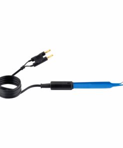 Single-Use Bipolar, Iris Forceps, Angled, With 3 Meter Cable, 10.8 Cm Length, 1.0Mm Tip, Blue (E-12-2835)