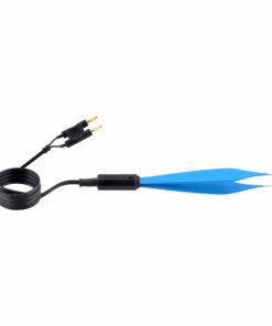 Single-Use Bipolar, Adson Forceps, Straight, With 3 Meter Cable, 12 Cm Length, 1.0Mm Tip, Blue (E-12-30)