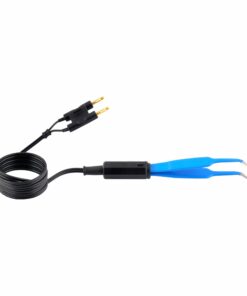 Single-Use Bipolar, Jeweler Forceps No.5, Angle, With 3 Meter Cable, 13 Cm Length, 1.0Mm Tip, Blue (E-12-516)