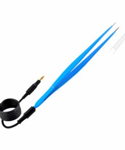 Single-Use Monopolar, Standard Forceps, Straight, 13Cm Length, 1.0Mm Tip, With 3 Meter Cable, 4Mm Terminating End, Blue (E-12-724)