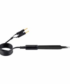 Single-Use Bipolar, Iris Forceps, Straight, Non Stick, With 3 Meter Cable, 10.8 Cm Length, Needle Tip, Black (E-12-8-135)