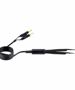 Single-Use Bipolar, Coaptation Forceps, Angled, Non Stick, With 3 Meter Cable, 10 Cm Length, Needle Tip, Black (E-12-8-175)