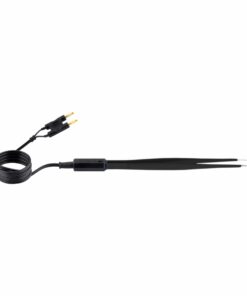 Single-Use Bipolar, Semkin Forceps, Straight,  Non Stick, With 3 Meter Cable, 15.9 Cm Length, 0.5Mm Tip, Black (E-12-8-195)