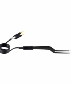 Single-Use Bipolar, Yasargil Forceps, Straight,  Non Stick, With 3 Meter Cable, 15.6 Cm Length, 1.0Mm Tip, Black (E-12-8-255)