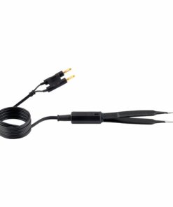 Single-Use Bipolar, Mcpherson Forceps, Straight, Non Stick, With 3 Meter Cable, 9 Cm Length, 0.5Mm Tip, Black (E-12-8-2640)