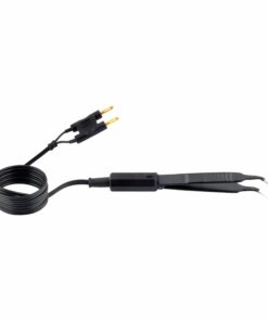 Single-Use Bipolar, Mcpherson Forceps, Angled, Non Stick, With 3 Meter Cable, 10 Cm Length, 0.5Mm Tip, Black (E-12-8-2880)