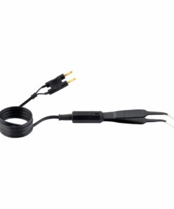 Single-Use Bipolar, Jeweler Forceps No.5, Angled Non Stick, With 3 Meter Cable, 13 Cm Length, 1.0Mm Tip, Black (E-12-8-516)