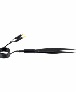 Single-Use Bipolar, Mclndoe Forceps, Straight, Non Stick, With 3 Meter Cable, 15 Cm Length, Needle Tip, Black (E-12-8-620)