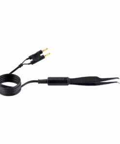 Single-Use Bipolar, Jeweler Forceps No.7, Straight, Non Stick, With 3 Meter Cable, 11.5 Cm Length, 0.5Mm Tip, Black (E-12-8-670)