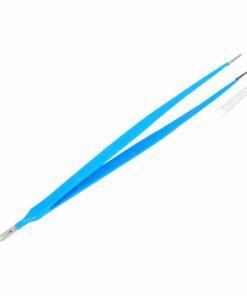 Reusable Monopolar, Dissecting Forceps, Straight, 18 Cm Length, 2.0Mm Tip, With 4.8Mm Male Connector, Blue (E-13-140)