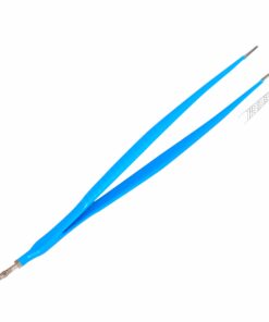 Reusable Monopolar, Waugh Forceps, Serrated, Straight, 18 Cm Length, 1.5Mm Tip, With 4.0Mm Male Connector, Blue (E-13-1573)