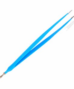 Reusable Monopolar, Dissecting Forceps, Straight, 10 Cm Length, 1.5Mm Tip, With 4.0Mm Male Connector, Blue (E-13-1801)