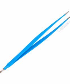 Reusable Monopolar, Dissecting Forceps, Kocher, Straight, 20 Cm Length, 2.0Mm Tip, With 4.0Mm Male Connector, Blue (E-13-230-K)