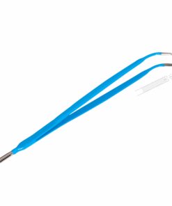 Reusable Monopolar, Gerald Forceps, Kocher, Angled, 17.8 Cm Length, 2.0Mm Tip, With 4.8Mm Male Connector, Blue (E-13-6206)